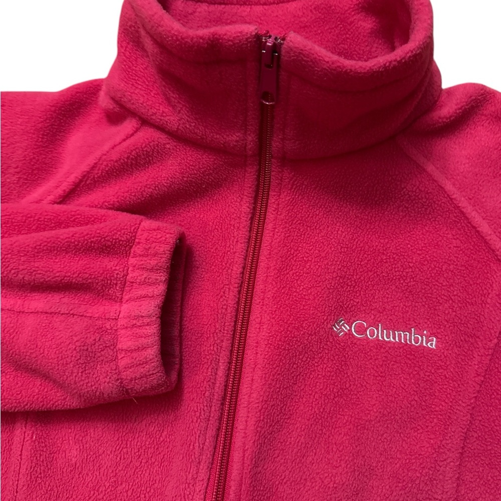 Columbia Sportswear Women’s Pink Full Zip Up Fleece Jacket Size Large‎ Outdoors